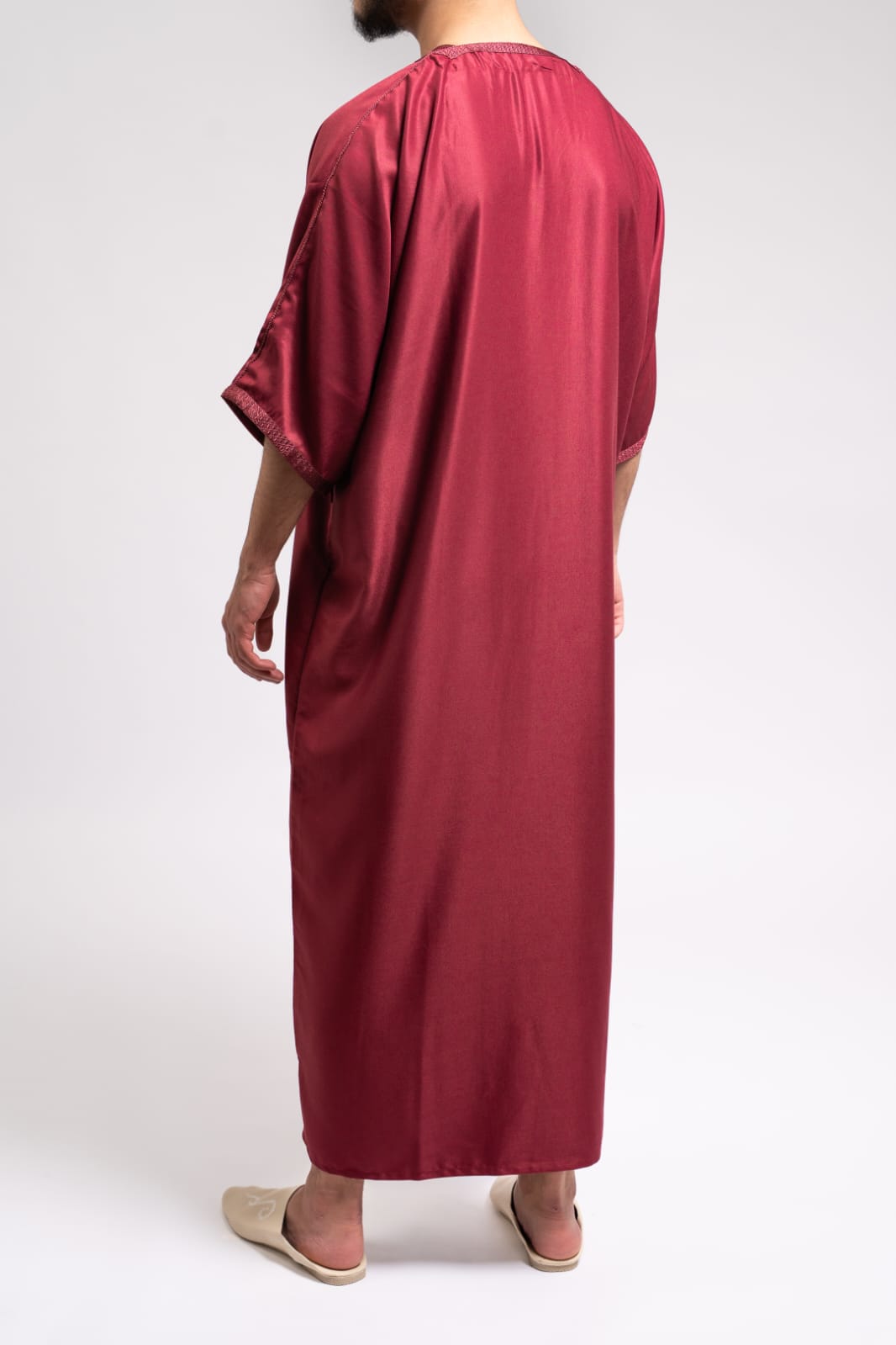 Kaftan bordeaux rood - Afbeelding 2