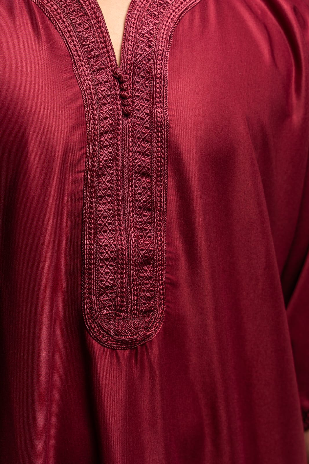Kaftan bordeaux rood - Afbeelding 3
