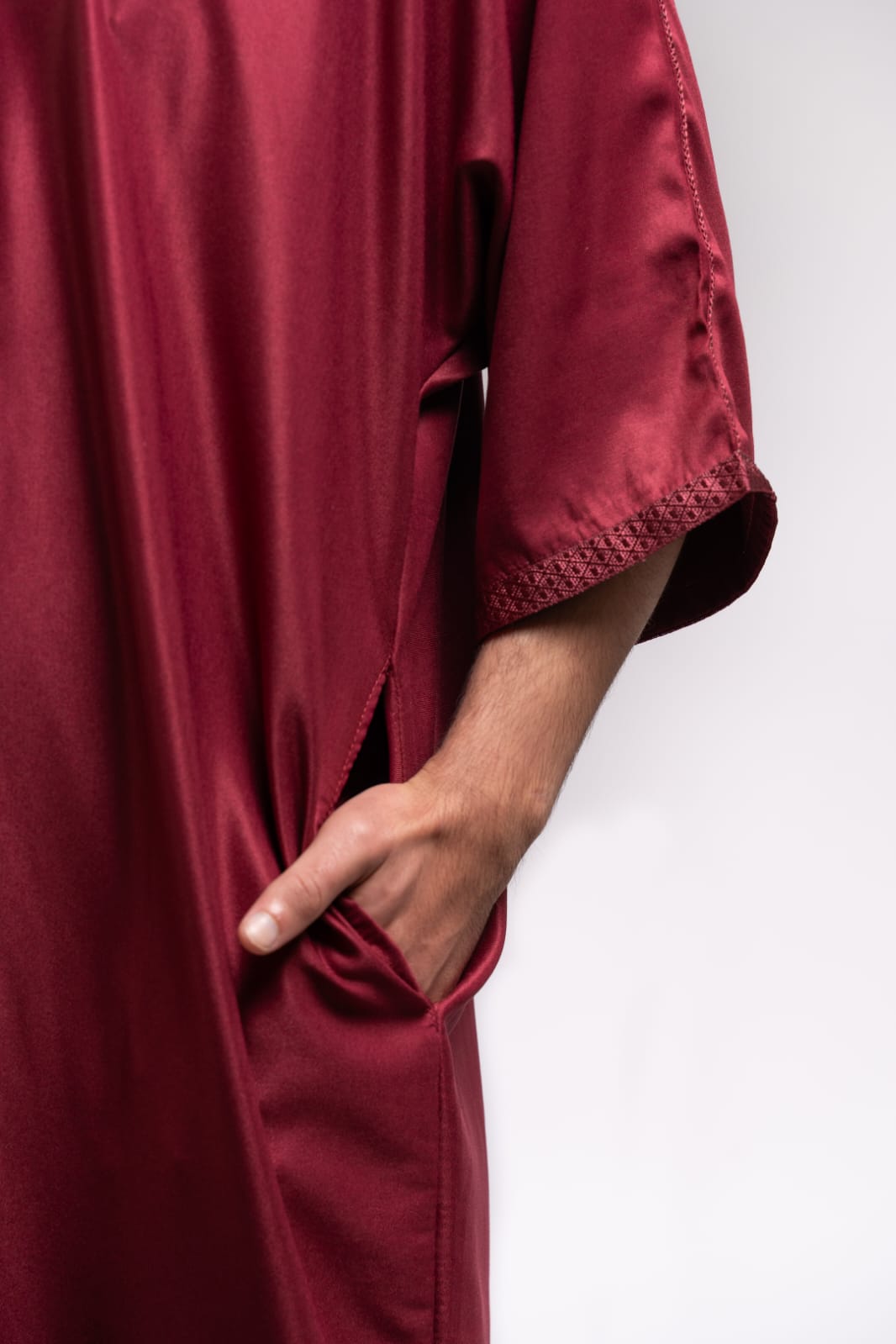 Kaftan bordeaux rood - Afbeelding 4
