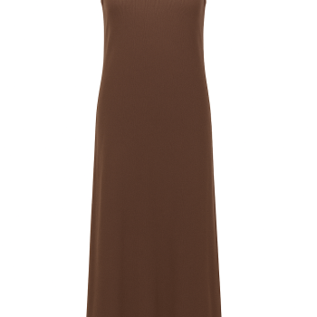 Gebreide jurk brown