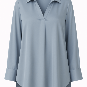 Oversized blouse blauw
