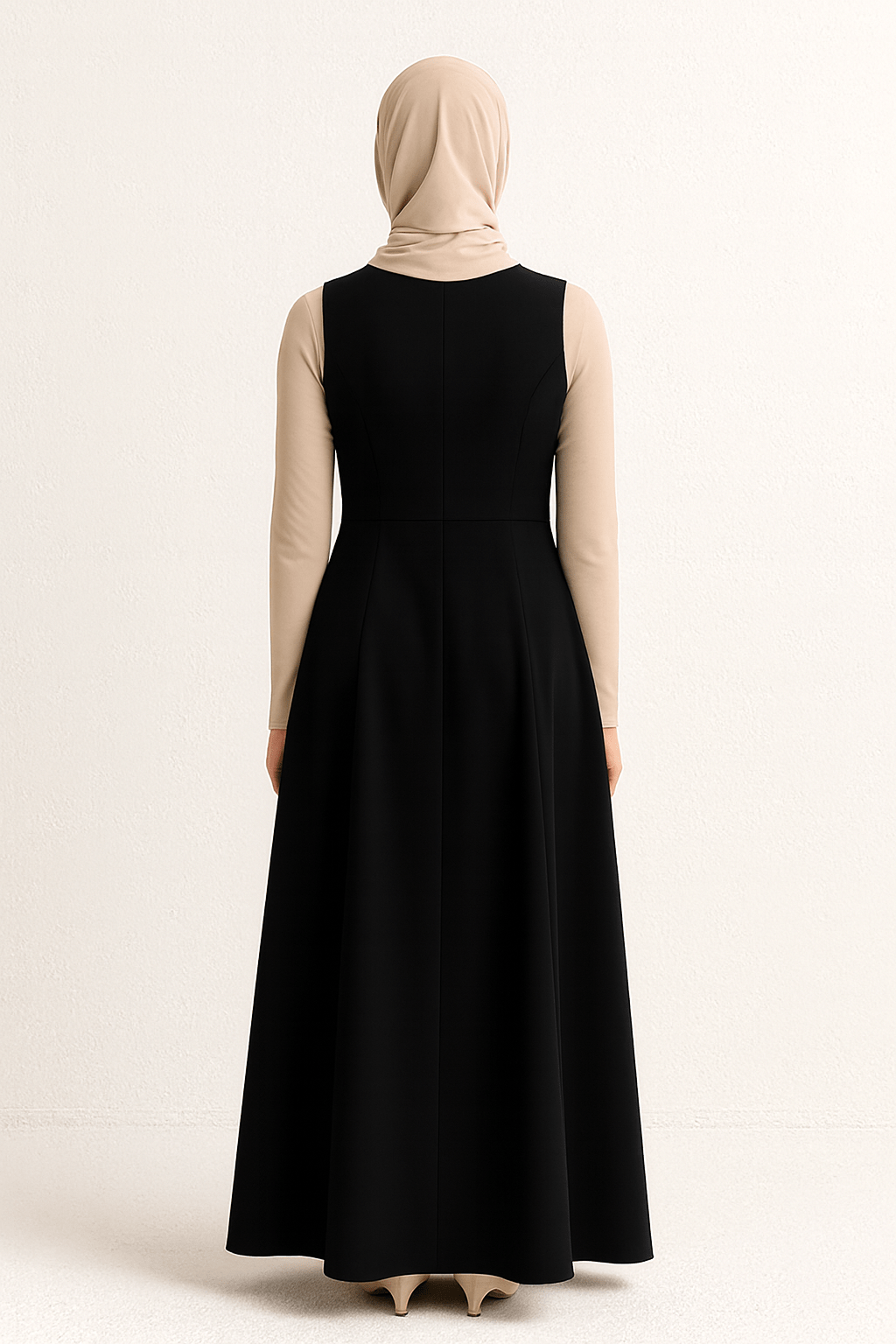 A-lijn jurk zwart - Afbeelding 2